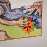 Abstract painting of a figure under the sun - 1 of 2