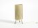 Original 1950s brass tripod table lamp with a perforated metal lampshade