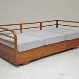 Art Deco sofa gray fabric Jindrich Halabala 1930