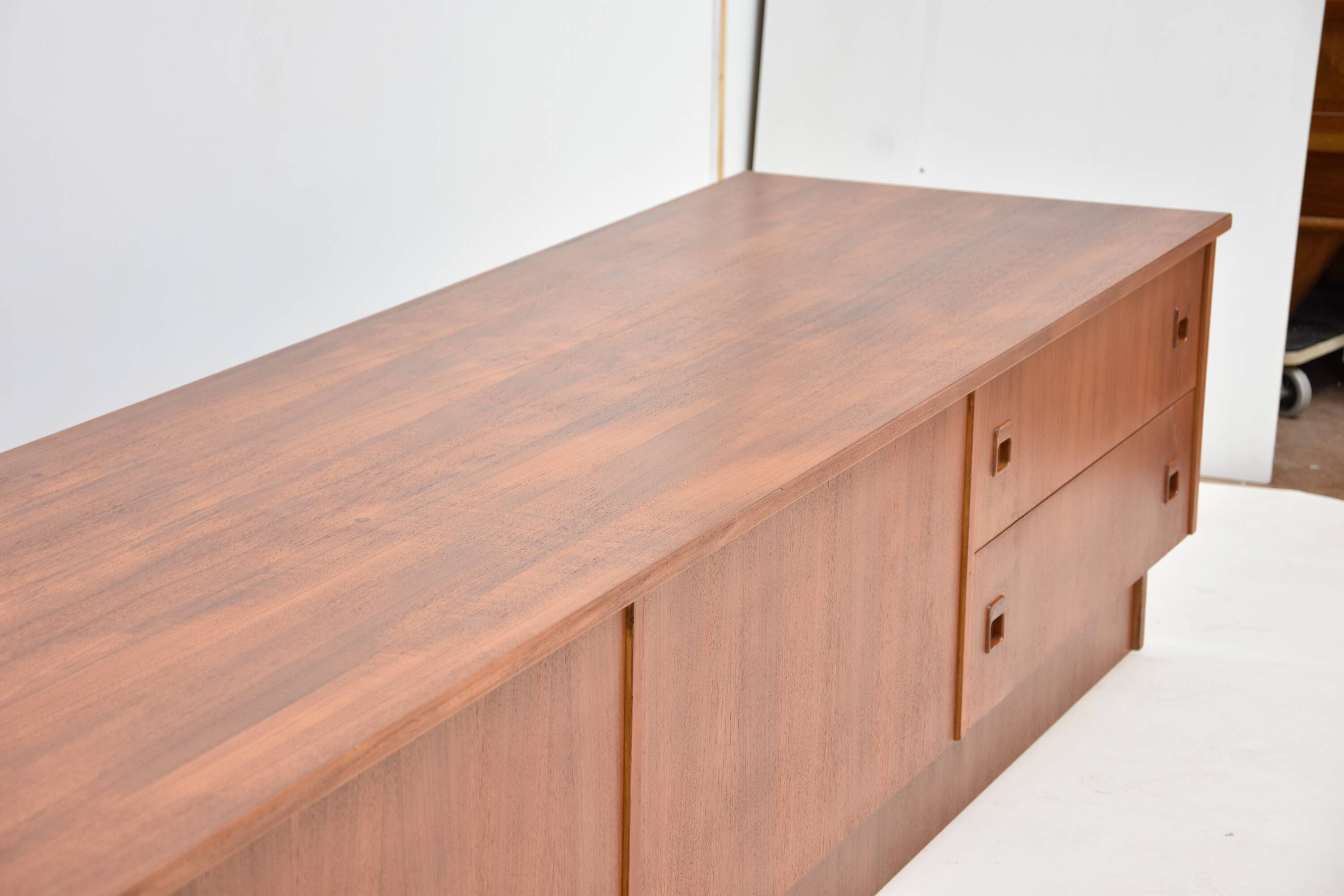 Enfilade basse style scandinave restaurée teck