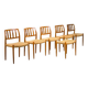 Chaises de salle à manger modèle 83 en teck par Niels Otto Møller pour J.L. Møllers, années 1960, lot de 6