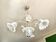 Murano chandelier with 3 iridescent flowers, 1980.