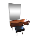Coiffeuse des années 1960 et son tabouret