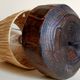 Brutalist free-form lamp in solid wood 60s