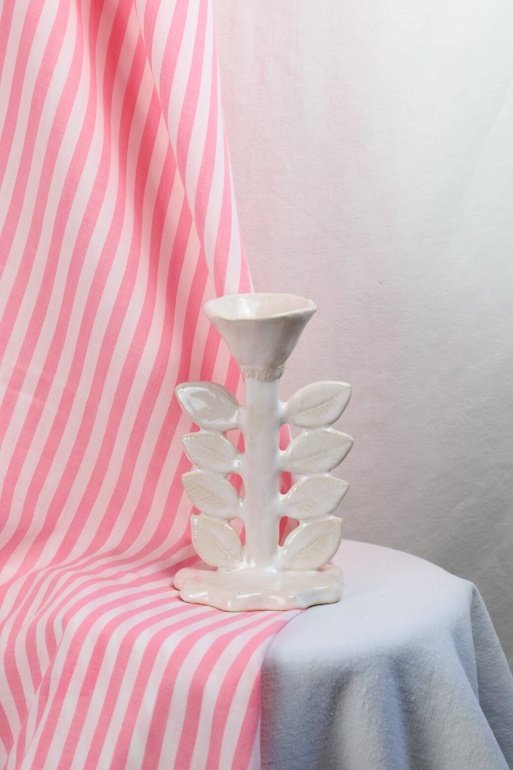 Ceramic candle holder / jewelry holder - Edelweiss model