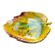 Leaf-shaped dish in glazed ceramic, 1960s-70s