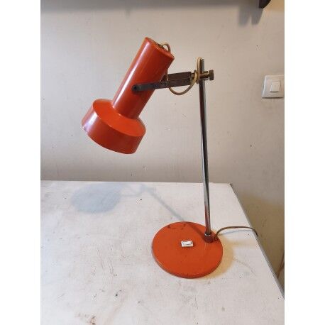 Vintage orange metal lamp