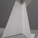 Vintage lamp "Ribbon" folded metal lacquered white design by Claire Norcross & Habi