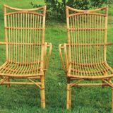 Rattan armchairs 60'