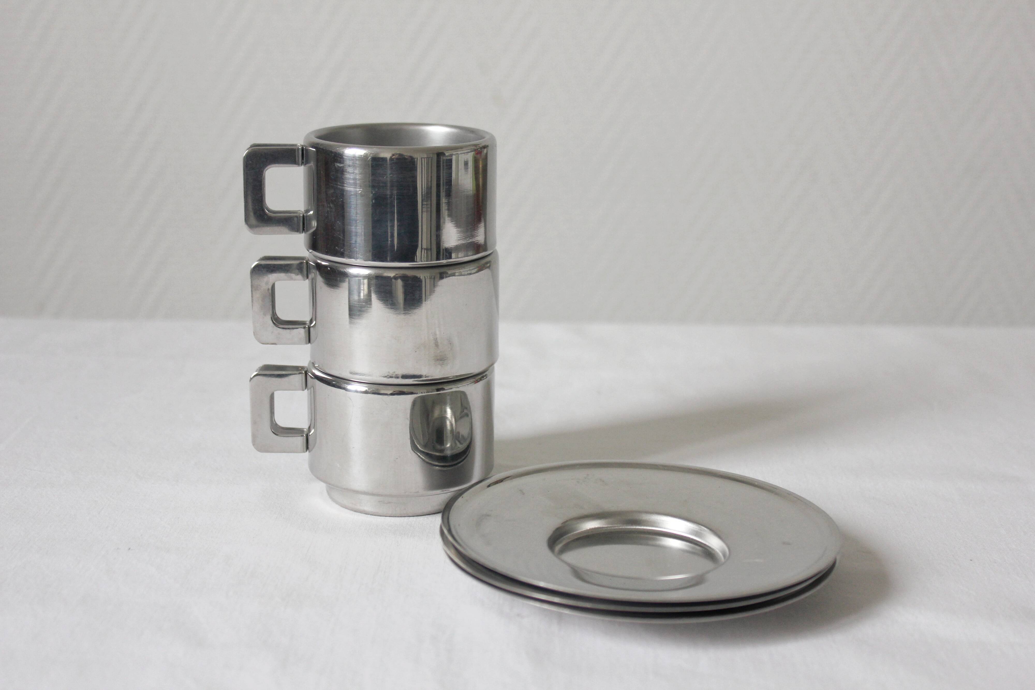 3 cups STO Casalinghi Italian design 70s