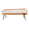 Grande banquette vintage en bois massif