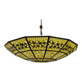 Impressive Tiffany Style Stained Glass Chandelier from the 1990s