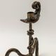 Pair of brutalist wrought iron candlesticks, French work, 1950s-1960s