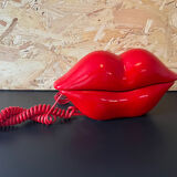 Téléphone vintage rouge bouche red lips