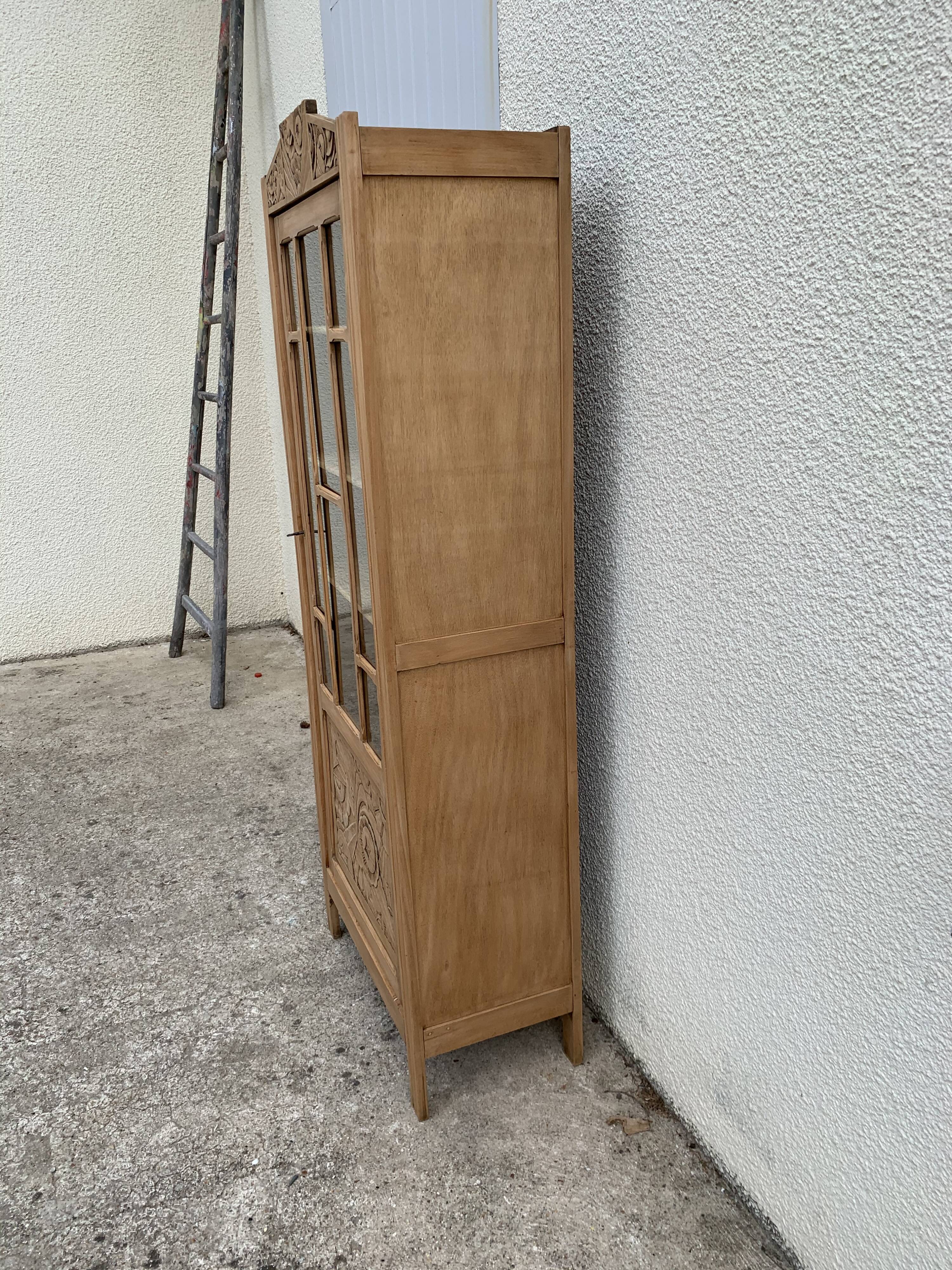 Art deco glass-glazed parisian wardrobe