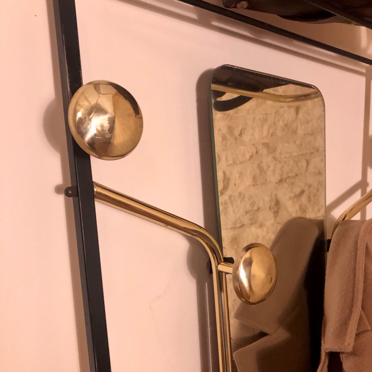 Vintage wall coat rack 1960