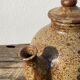 Breton stoneware teapot / vintage glazed ceramic pottery