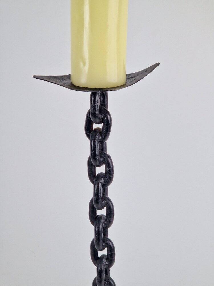 Brutalist Chain Floor Candleholder from Franz West, France, 1960s