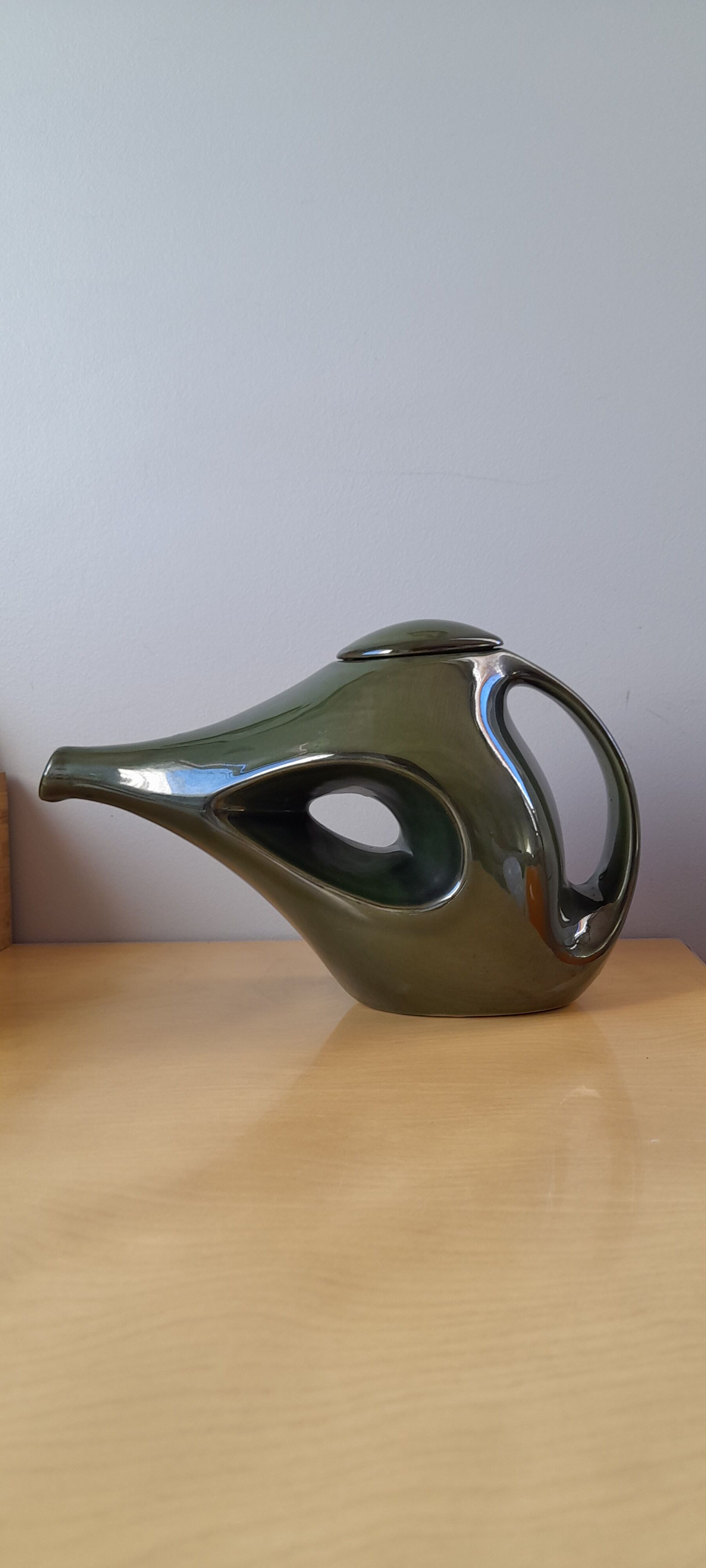 Openwork green teapot 1960