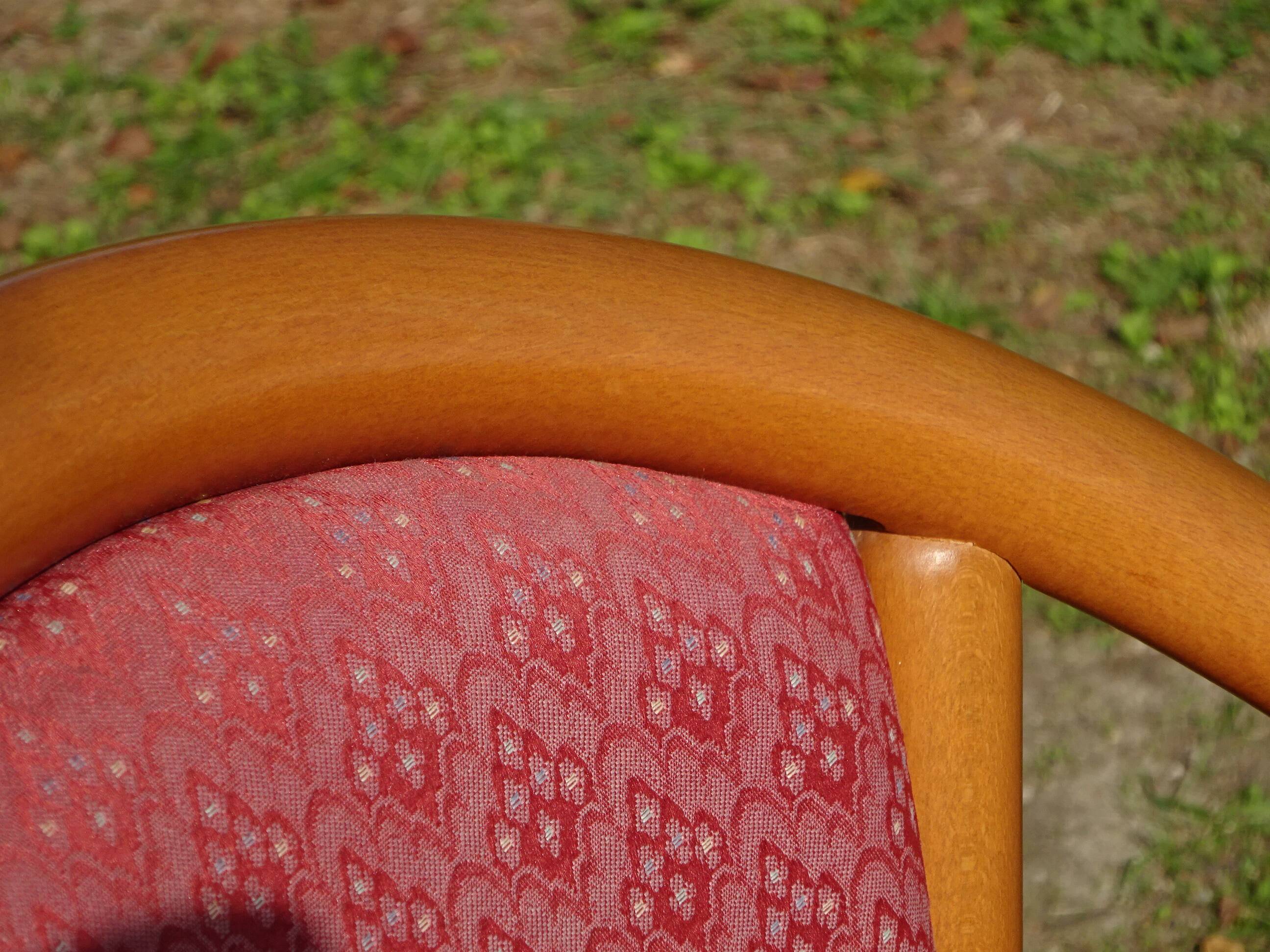 Beech and fabric chair