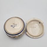 Pot with lid in Rouen porcelain