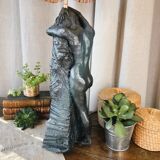 Lamp "woman" signed MJ Bourron