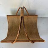 Rattan log basket