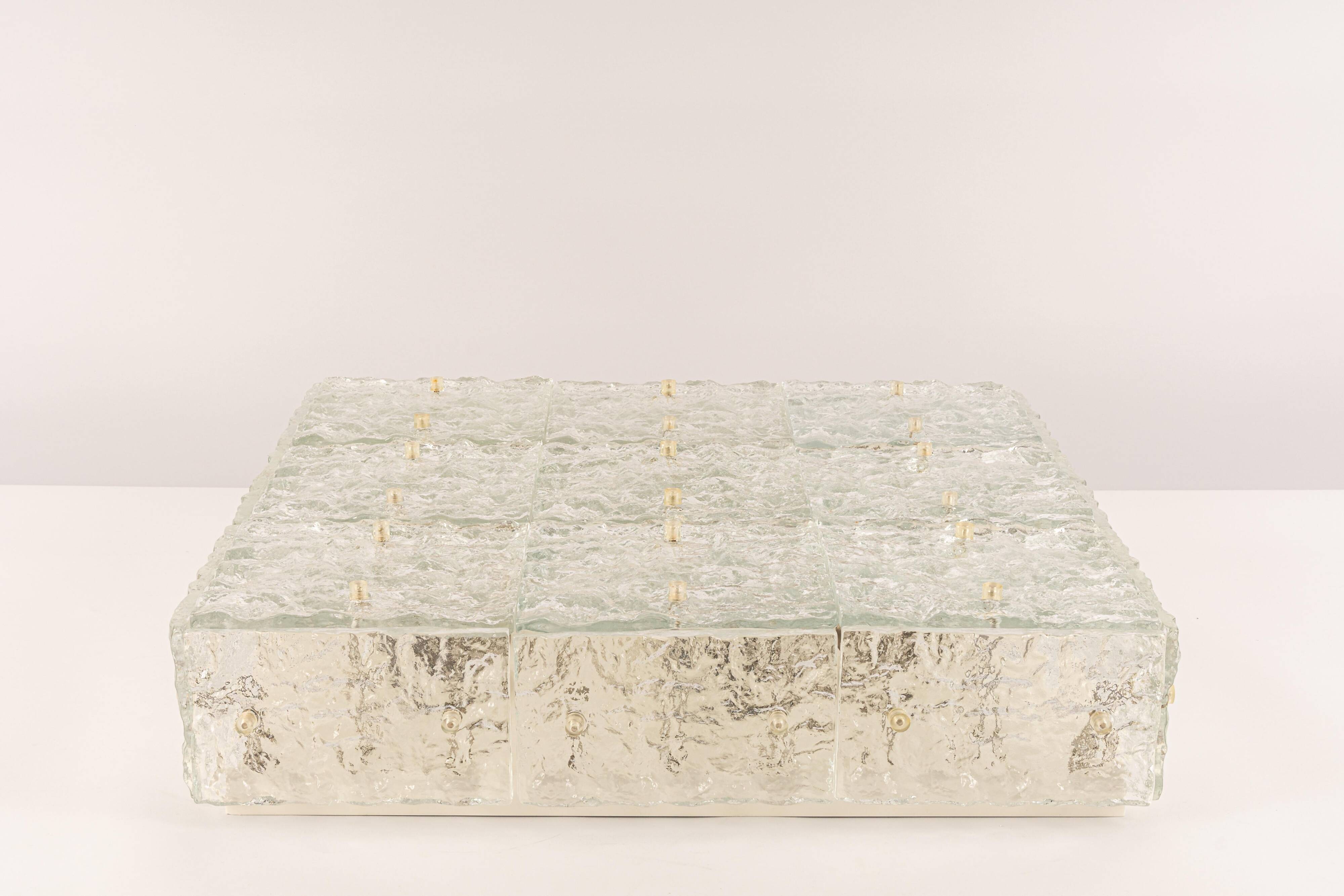 Large Murano glass ceiling light by Kalmar, Austria, 1960s.