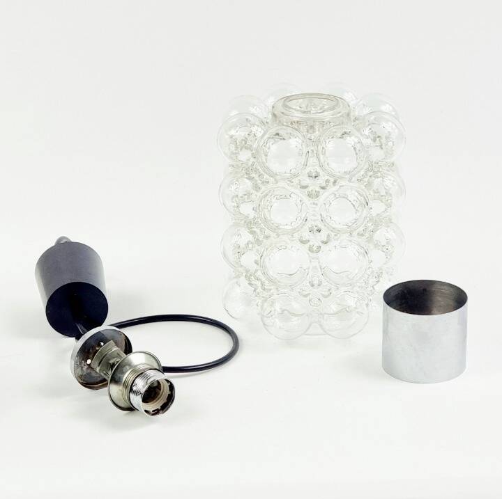 Pair of Bubble Glass Pendant Lights by Helena Tynell for Limburg, 1960s