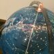 Lampe globe céleste alpha grange batelière vintage 60 france original