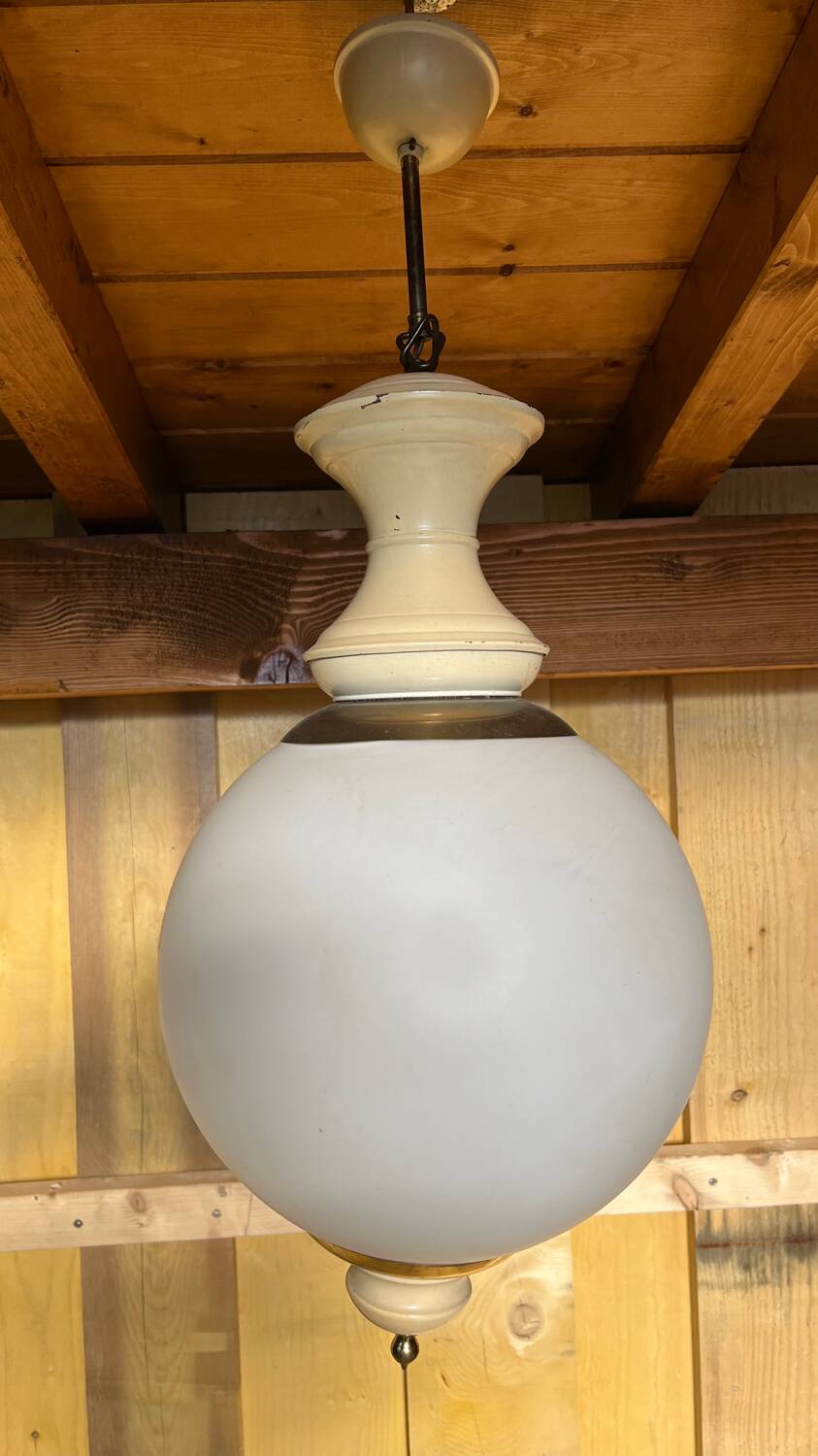 Opaline ball pendant from the 1950s