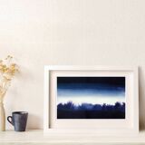 Blue landscape in ink 1