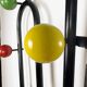 Metal coat rack with wooden balls and scoubidou from the 1960s.