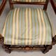 Antique Baroque-style walnut armchair, upholstered, 19th century.