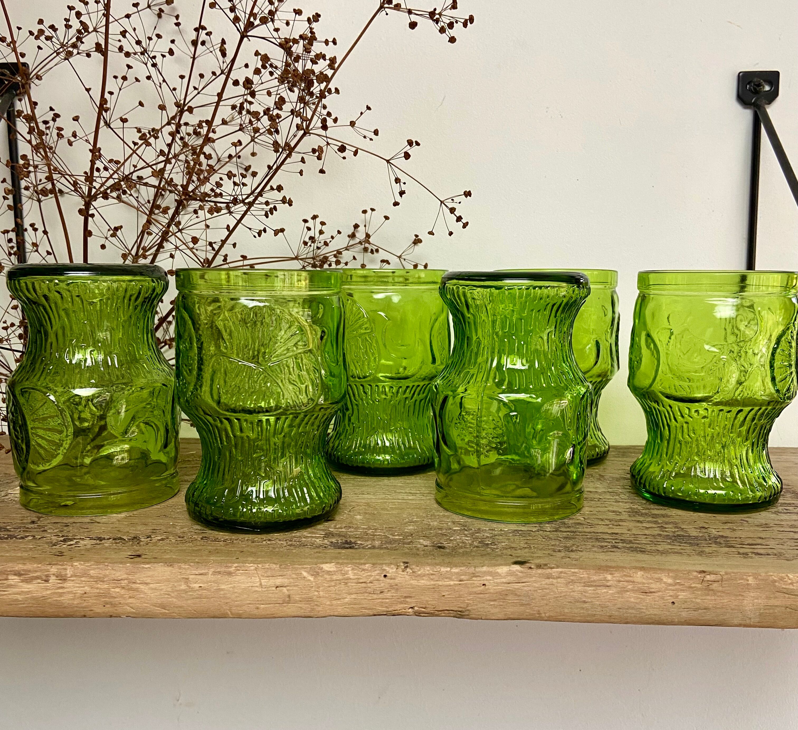6 vintage fidenza Italy glasses