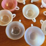 Vintage cups Harlequin Arcopal