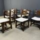 Vintage brutalist dining chairs, set of 6 - 1960s