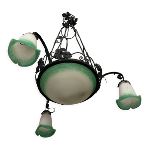 lustre en pâte de verre