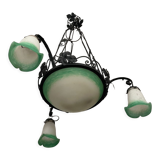 Glass paste chandelier