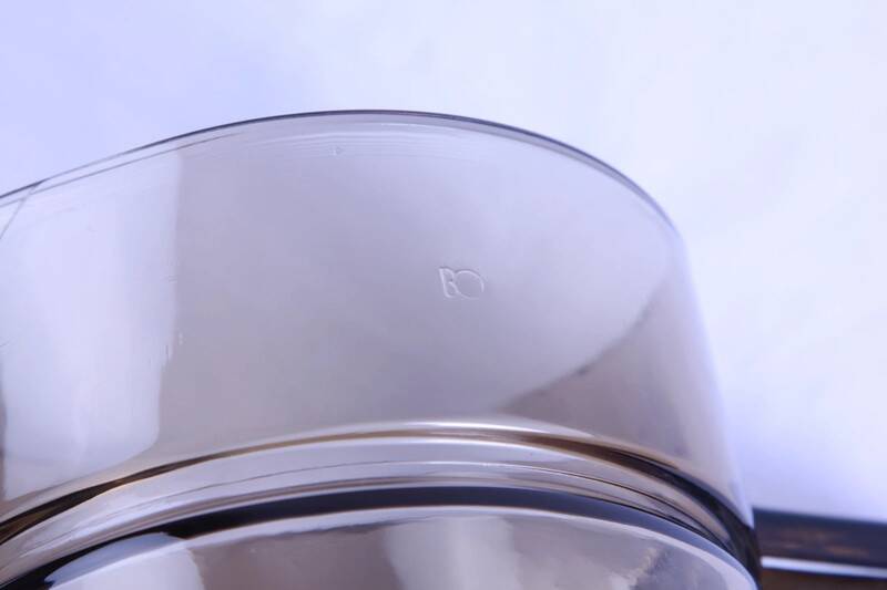 Vintage pitcher, smoked glass, grey/grey brown