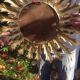 Vintage metal sun mirror,  70