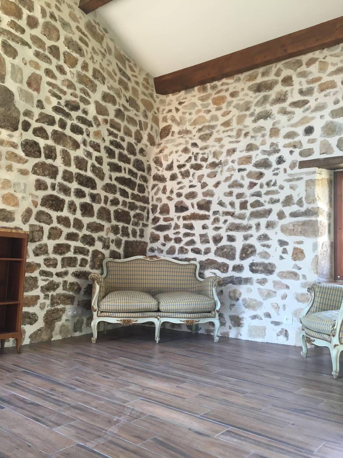 Louis XV rococo sofa and armchair