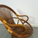 Rotan manou draai stoel