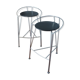 Pair of stools, Pascal Mourgue, model "Lune d'argent", 80s