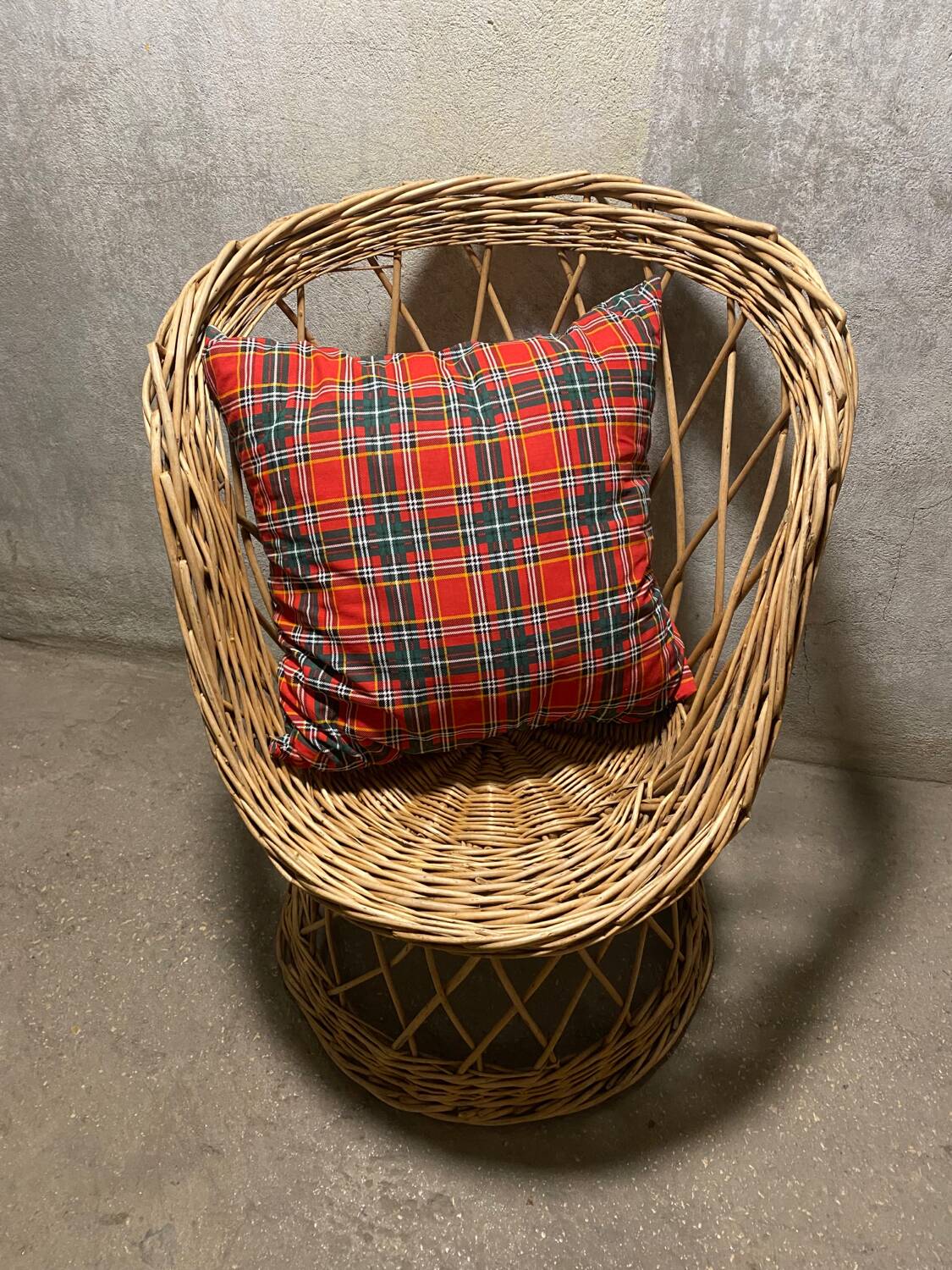 Vintage rattan armchair