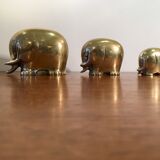 Vintage brass elephants