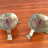 Vintage wrought iron candle holders from the 70s