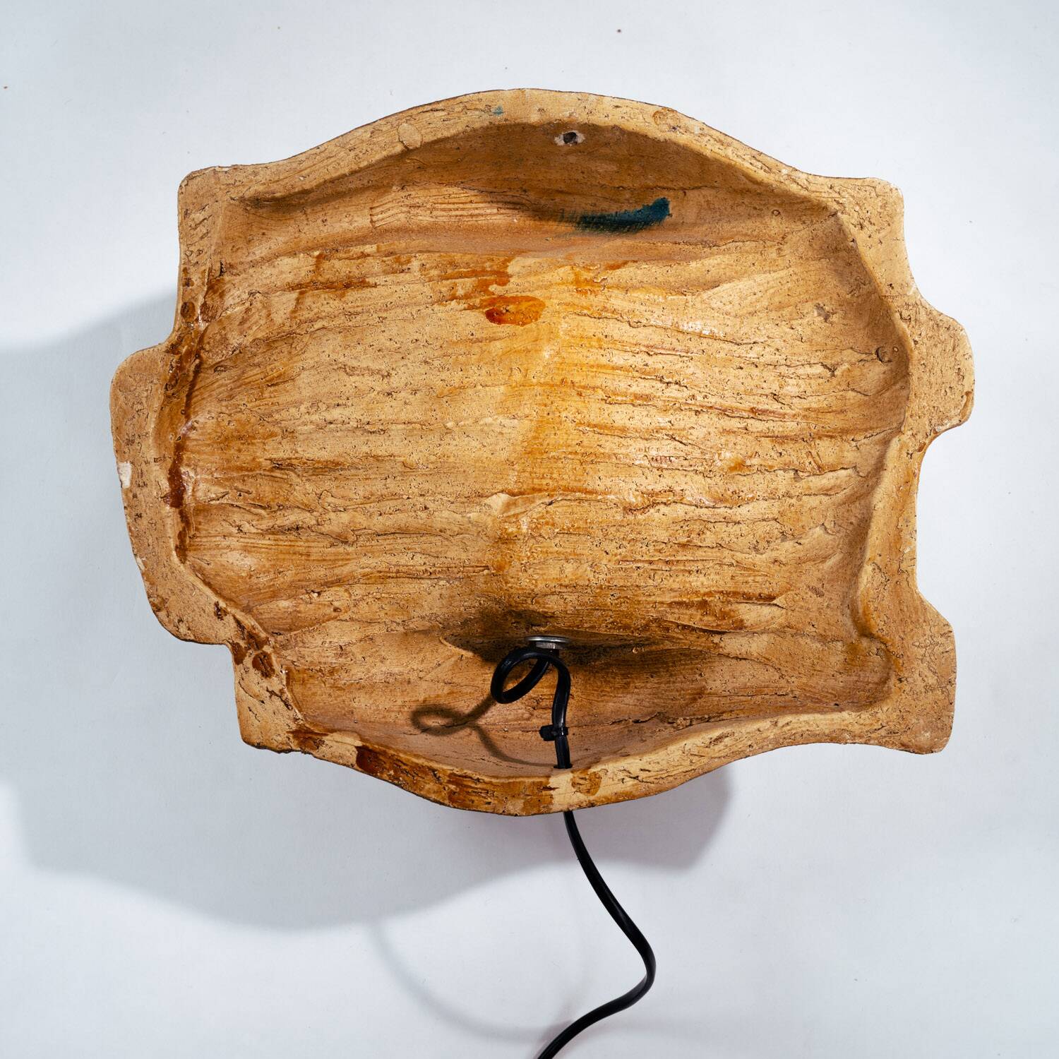 Brutalist ceramic Seahorse wall ight, 1970s