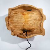 Brutalist ceramic Seahorse wall ight, 1970s