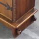 Vintage Danish Baroque Brutalist Style Oak Cabinet 1960s